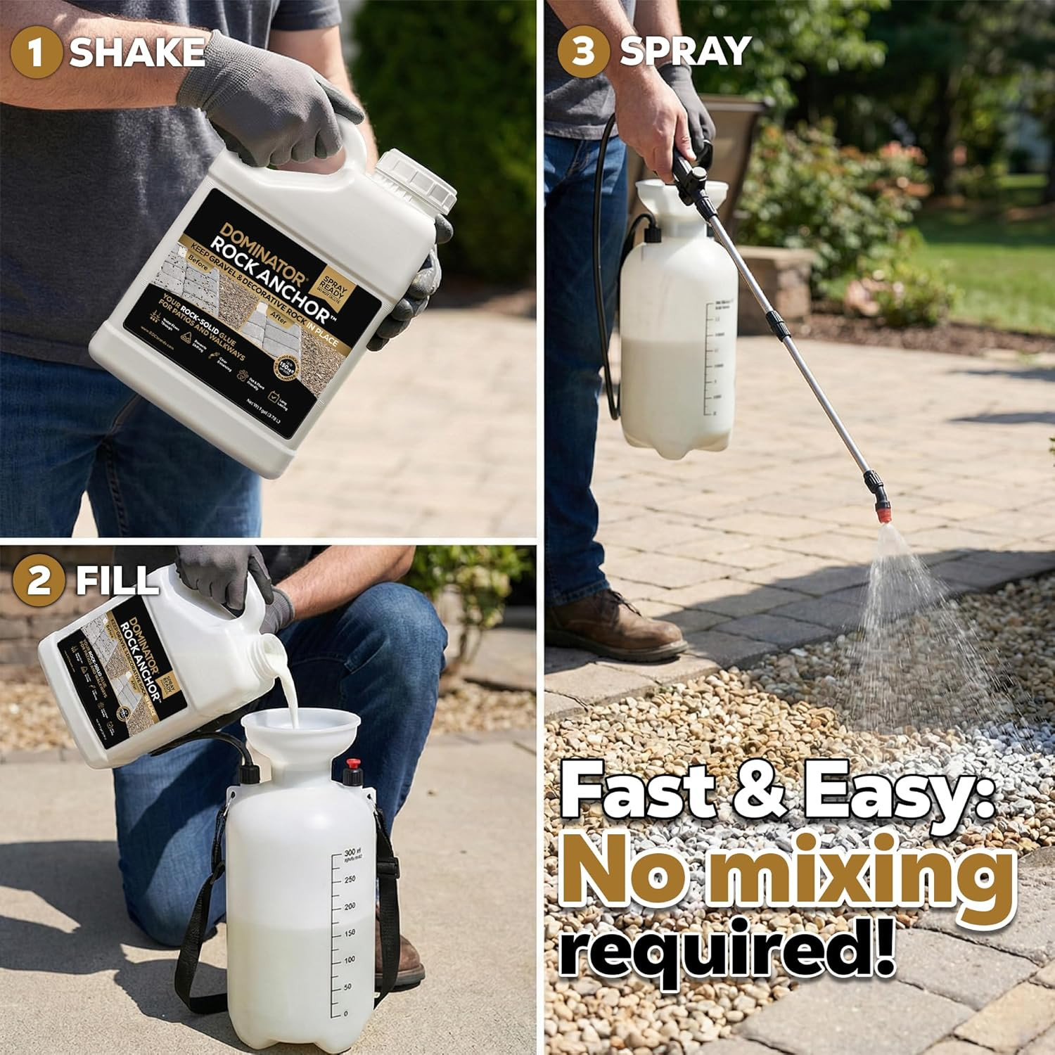 Rock Anchor 1 Gallon – Rock Glue for Landscaping Gravel & Stone