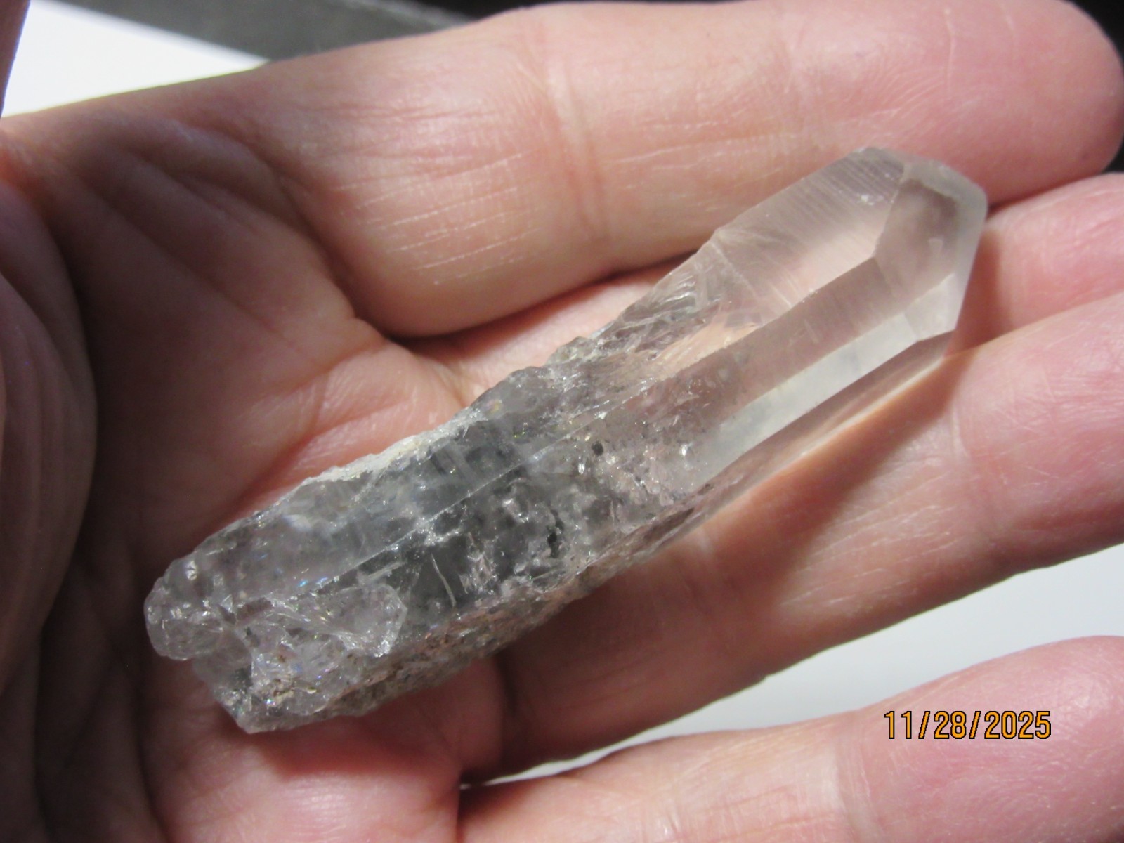Blue Phantom Quartz 2 3/4 Inch Point Mt. Ida Arkansas Collectible BPQPMIA-2.75