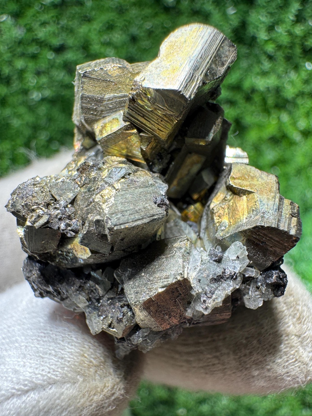 SHINY Cluster of Pyrite, Galena & Quartz from / N409