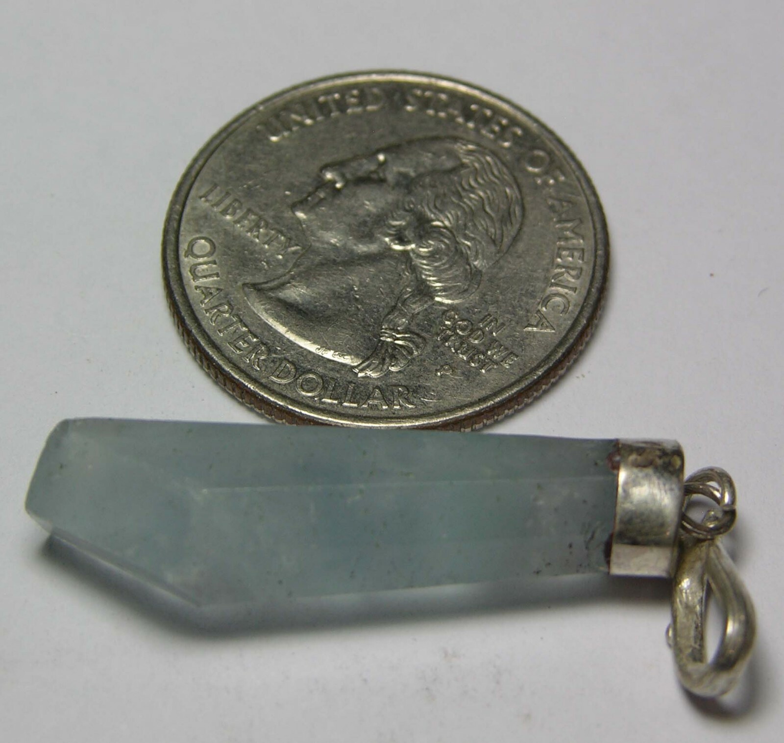 #11 Pakistan 23.00ct 100% Natural Blue Fluorite Crystal Pendant 4.60g 32.00mm