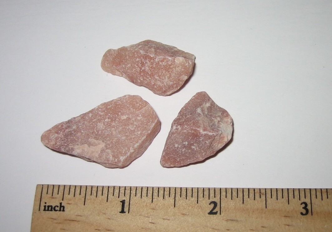 3 SMALL RARE NATURAL ROUGH 0.8″- 1.2″ RHODAZEZ PINK AZEZTULITE STONES ~ 18.6g *1
