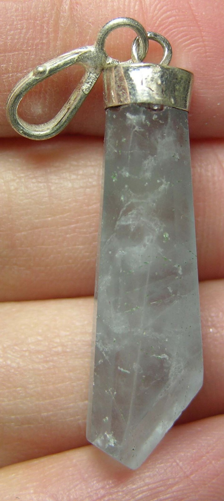 #11 Pakistan 23.00ct 100% Natural Blue Fluorite Crystal Pendant 4.60g 32.00mm