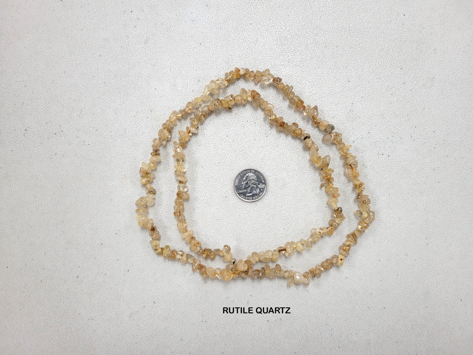 Natural Crystal Stone Chips Drilled Gemstone Beads Irregular Freeform 34″ Strand