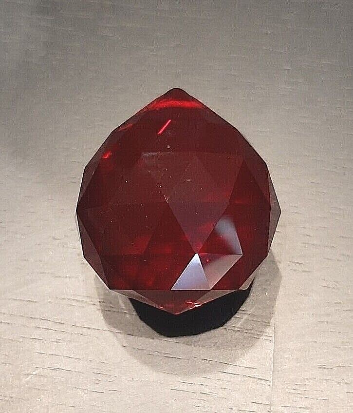 Hanging Crystal Balls Faceted Sphere 47mm RubyRed 10pcs Set Fung Shui Decolation