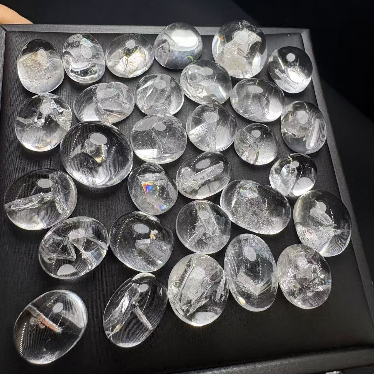 Natural crystal inlay ring bezel, size: 12 to 18mm
