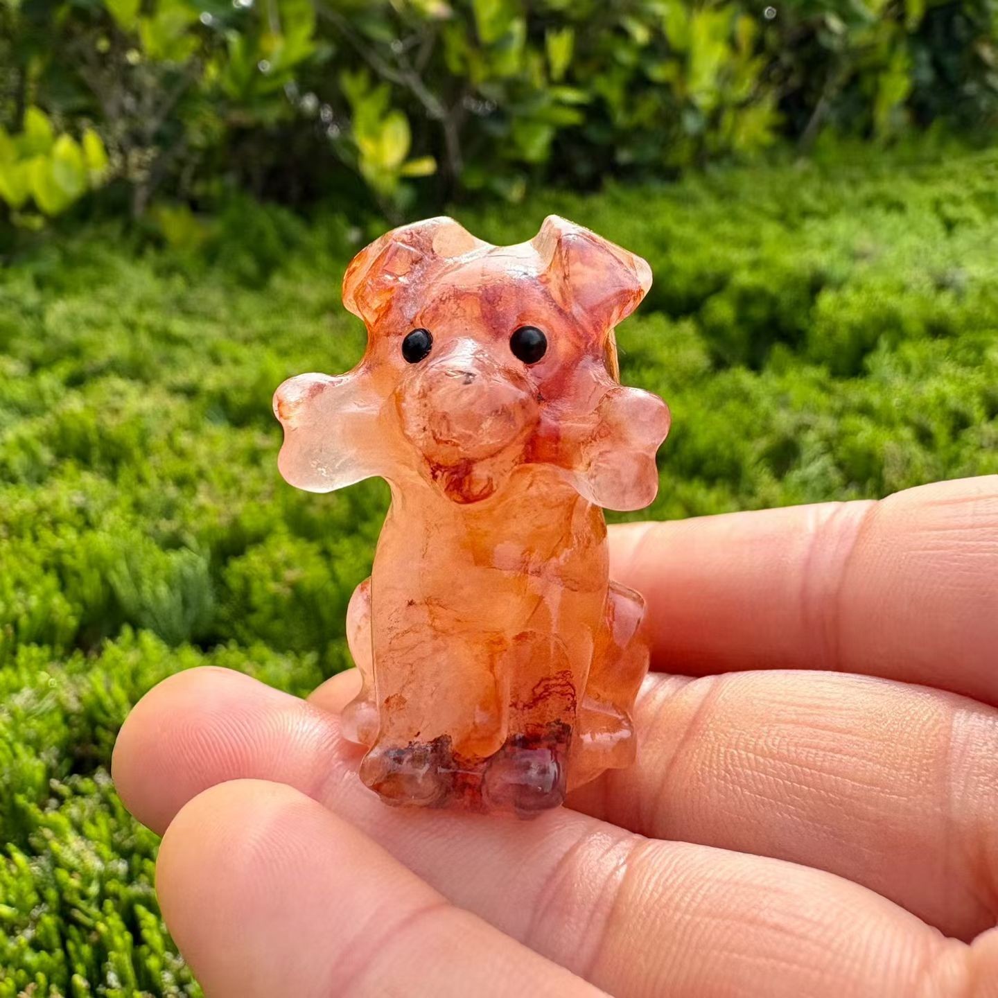 1pc Natural Mixed Quartz Carved Dog Skull crystal Reiki healing gift Decor