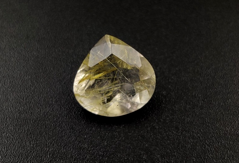 2.4 Ct Rutilated Quartz Heart 9.5X9.5X5.1 mm Natural Gemstone Faceted Cut W310