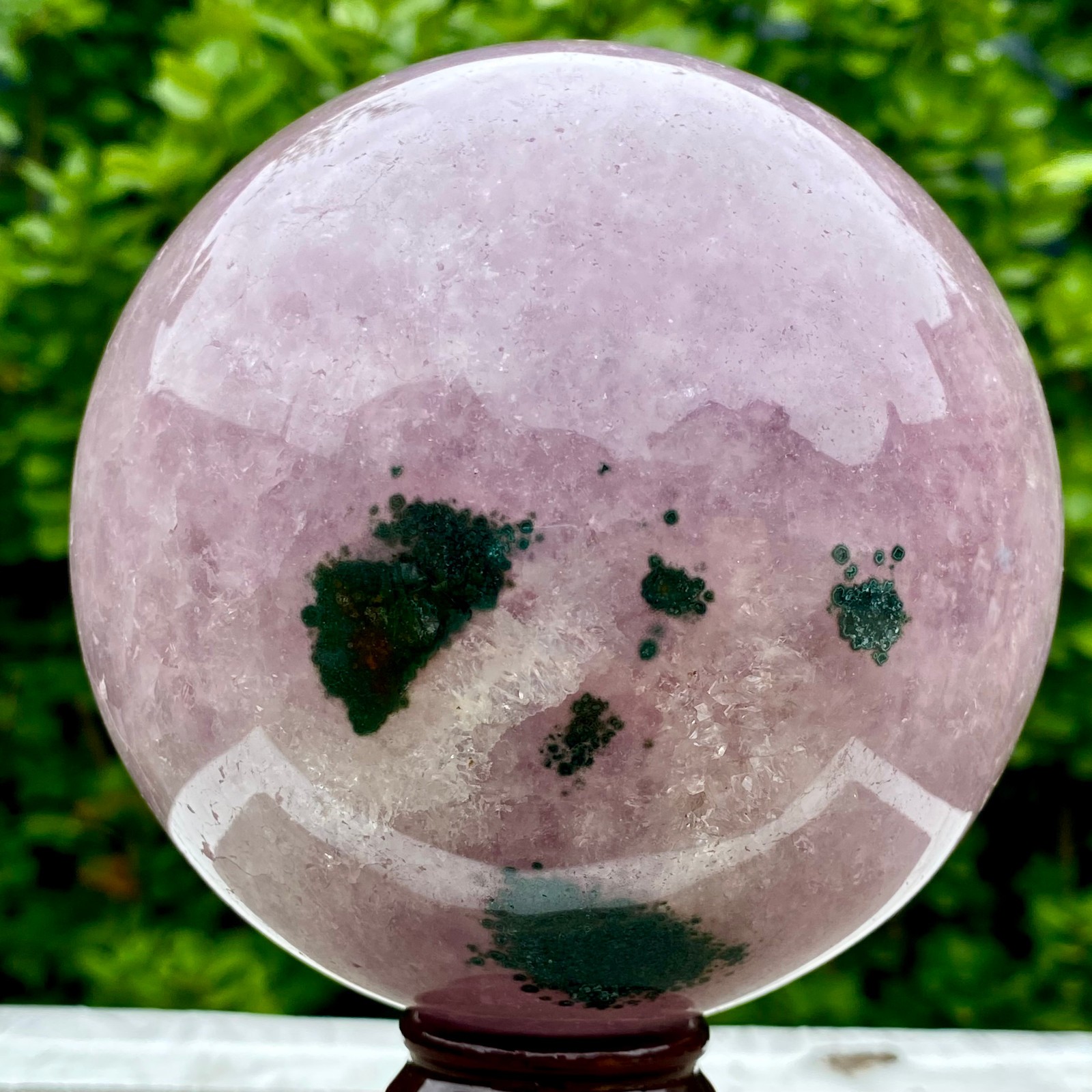 4.4LB Amethyst Agate Sphere Polished Healing Crystal Ball Home Feng Shui Ornam