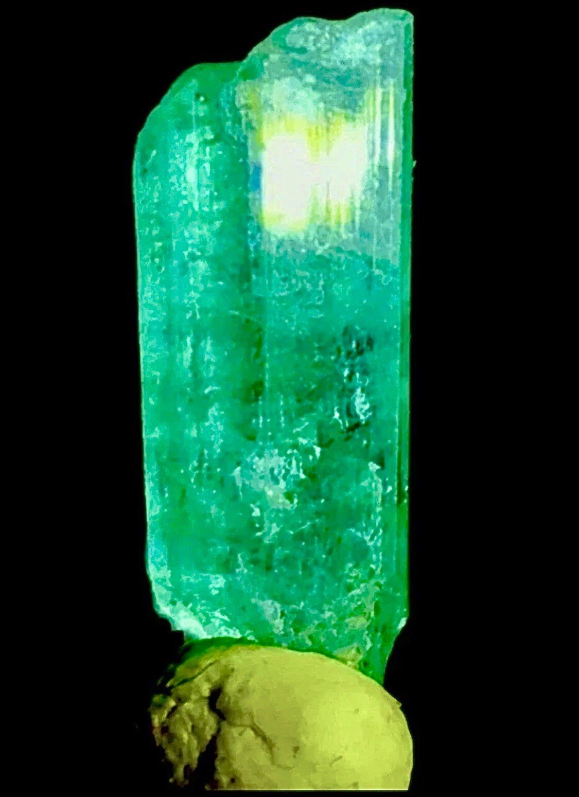 The Stone Of Intuition: Natural Colombian Green Emerald Crystal Raw Specimen