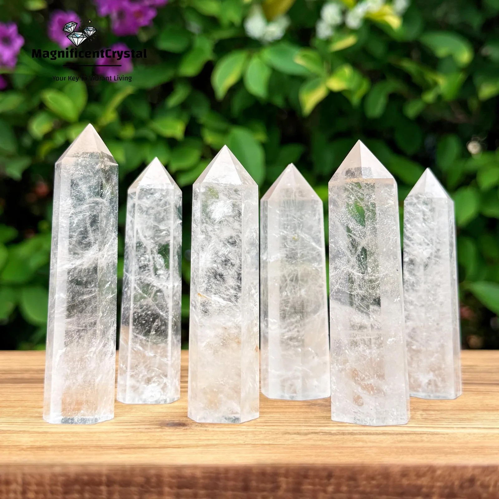 1PC Genuine Clear Quartz Tower Point Healing Gemstone Decor Energy Display Gifts