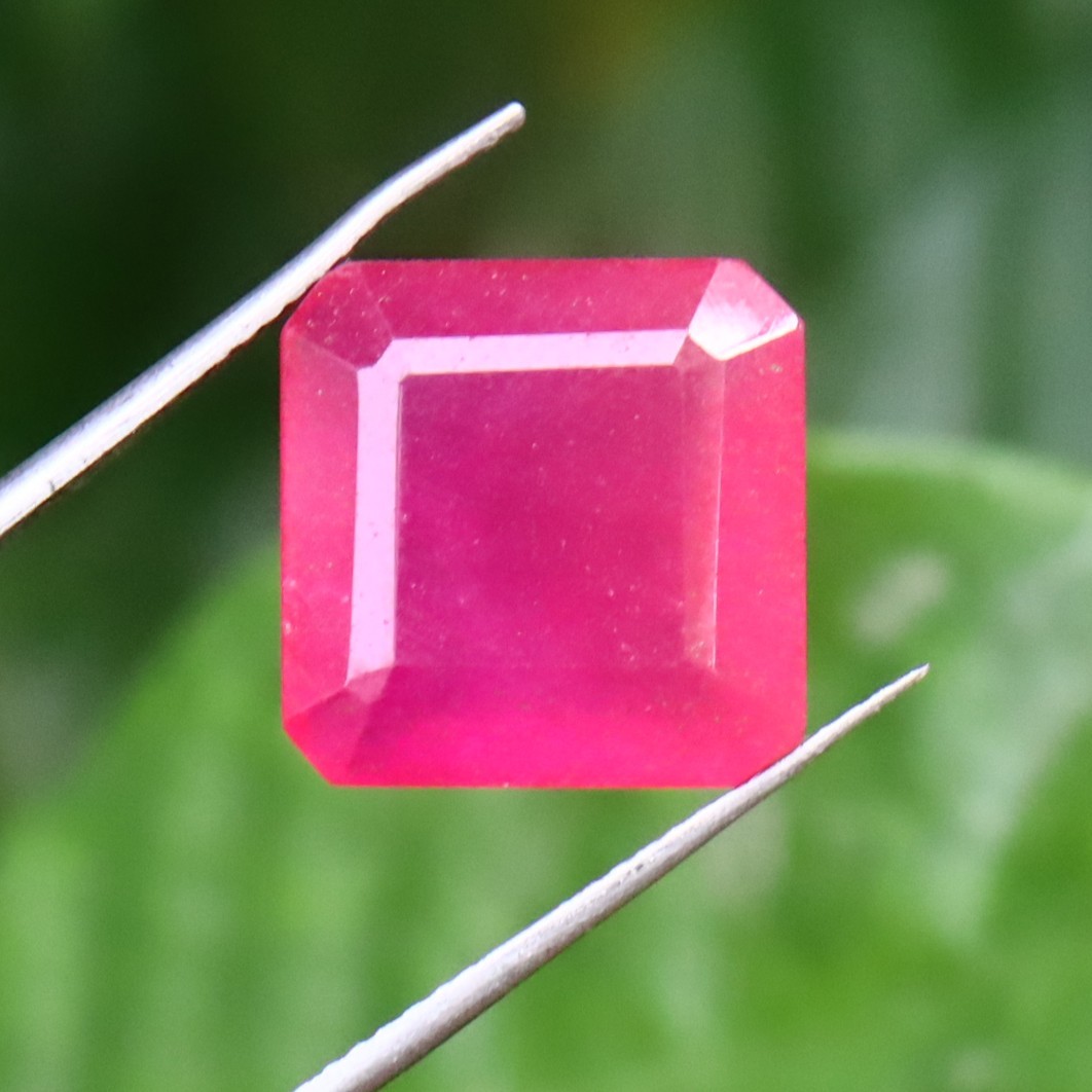 9.60 Ct Natural Red Beryl Bixbite From Utah Certified Radiant Cut Loose Gemstone