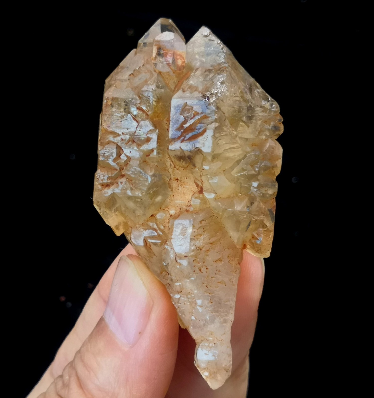 61mm Fluorescent DOUBLE TERMINATED Quartz, Natural Mineral Specimen