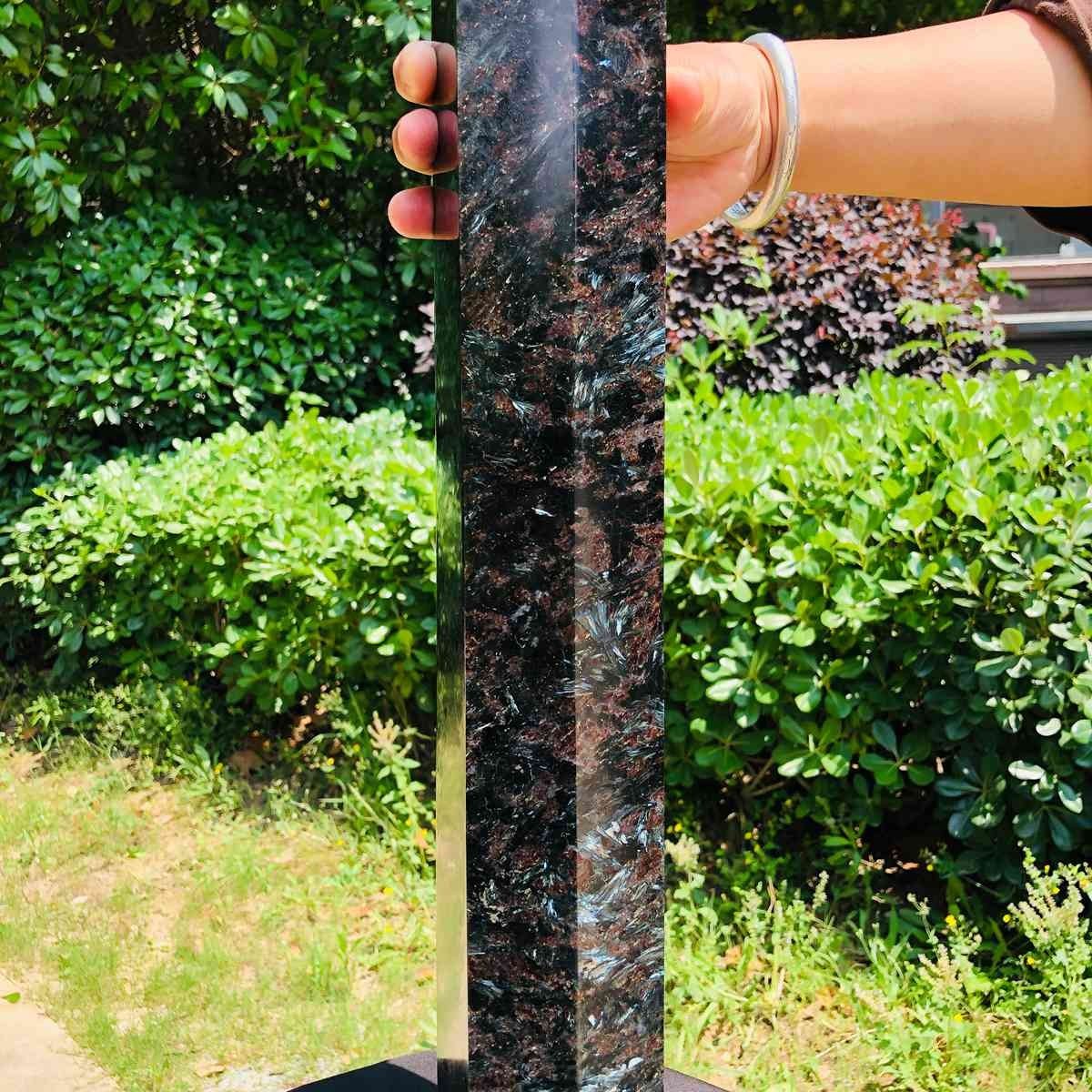 16.23LB Natural Fireworks Stone Obelisk Quartz Tower Crystal Wand Point Healing