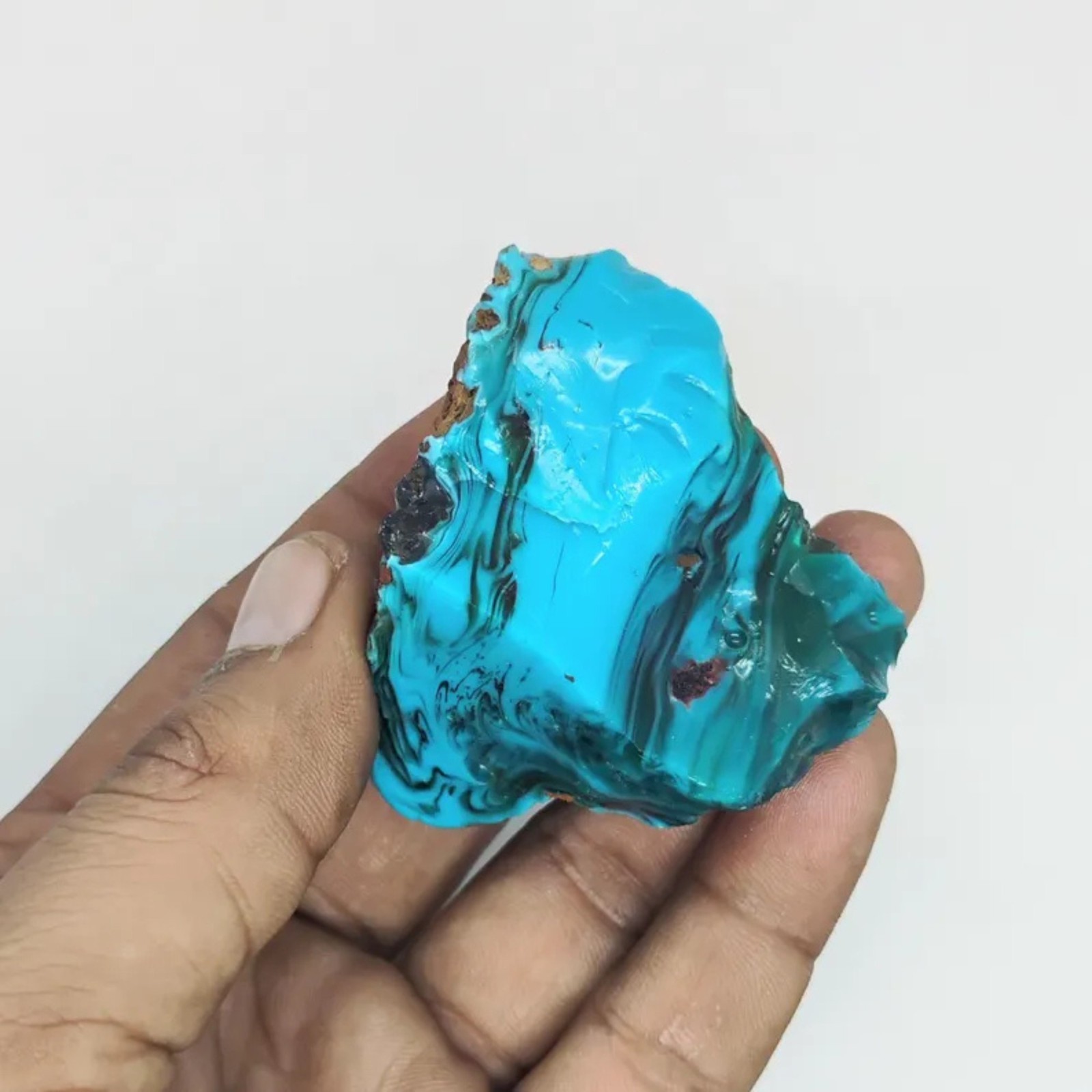 Turquoise Obsidian Rough Gemstone Natural Raw Healing Crystal 225-325CT