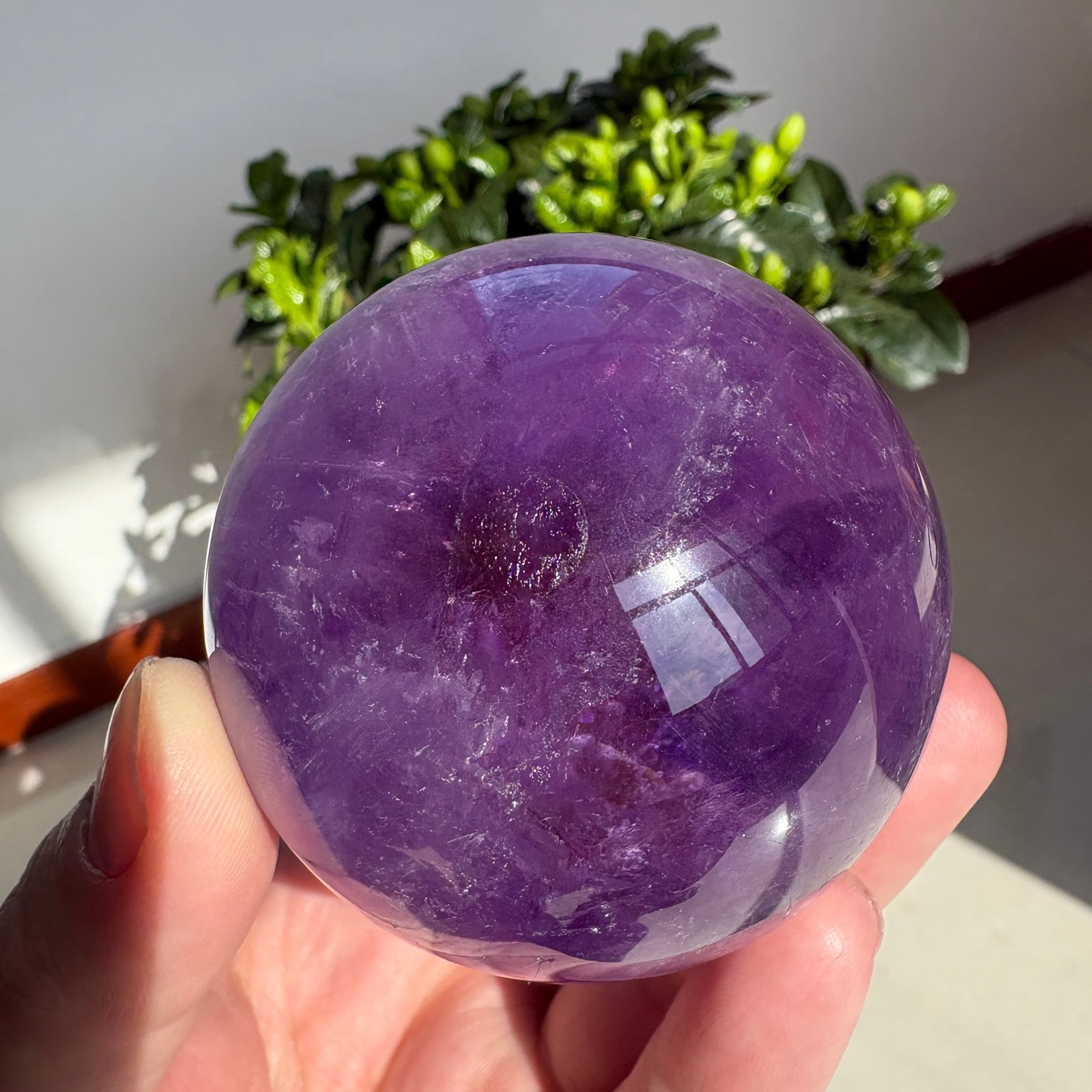 Natural Amethyst Sphere 2.5″ 380 Gram Crystal Ball Healing High Quality