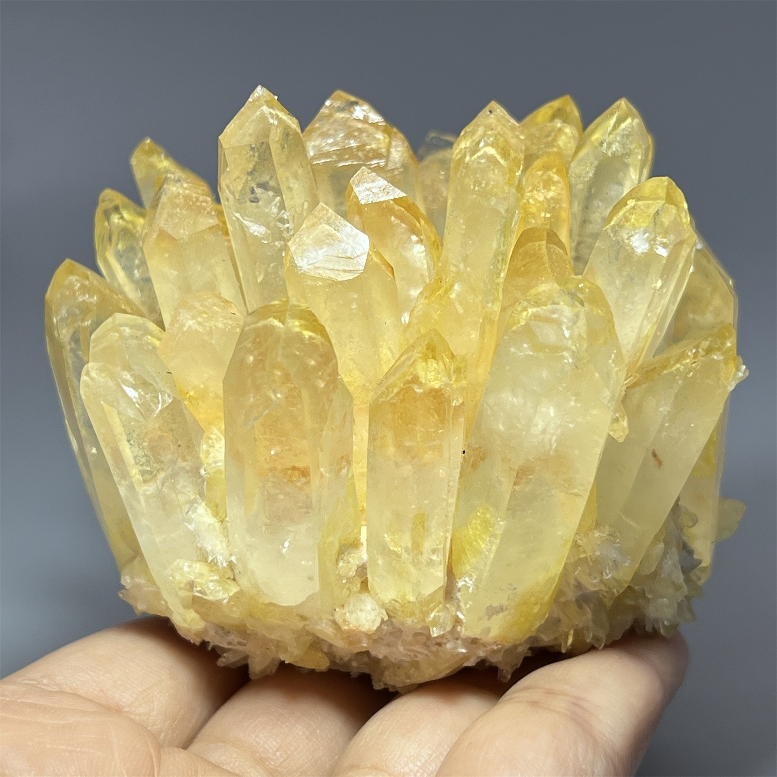 290g+ New Find yellow Phantom Quartz Crystal Cluster Mineral Specimen Random 1PC