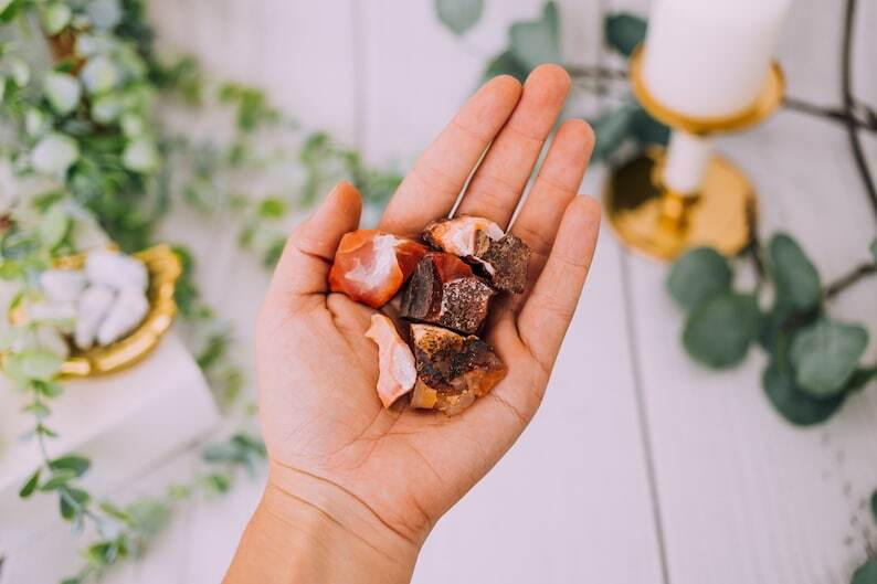 Raw Carnelian Crystals Madagascar, Bulk Rough Stones for Tumbling & Healing