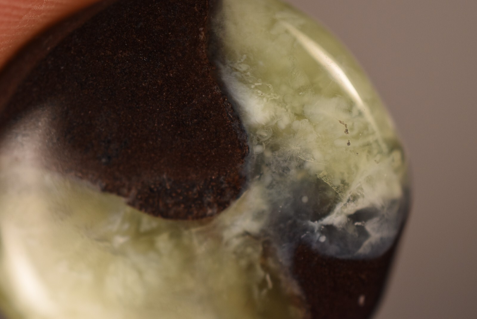 *AUSTRALIAN PREHNITE* Flat Stone 2.5cm 10g Palm Worry Natural Stone