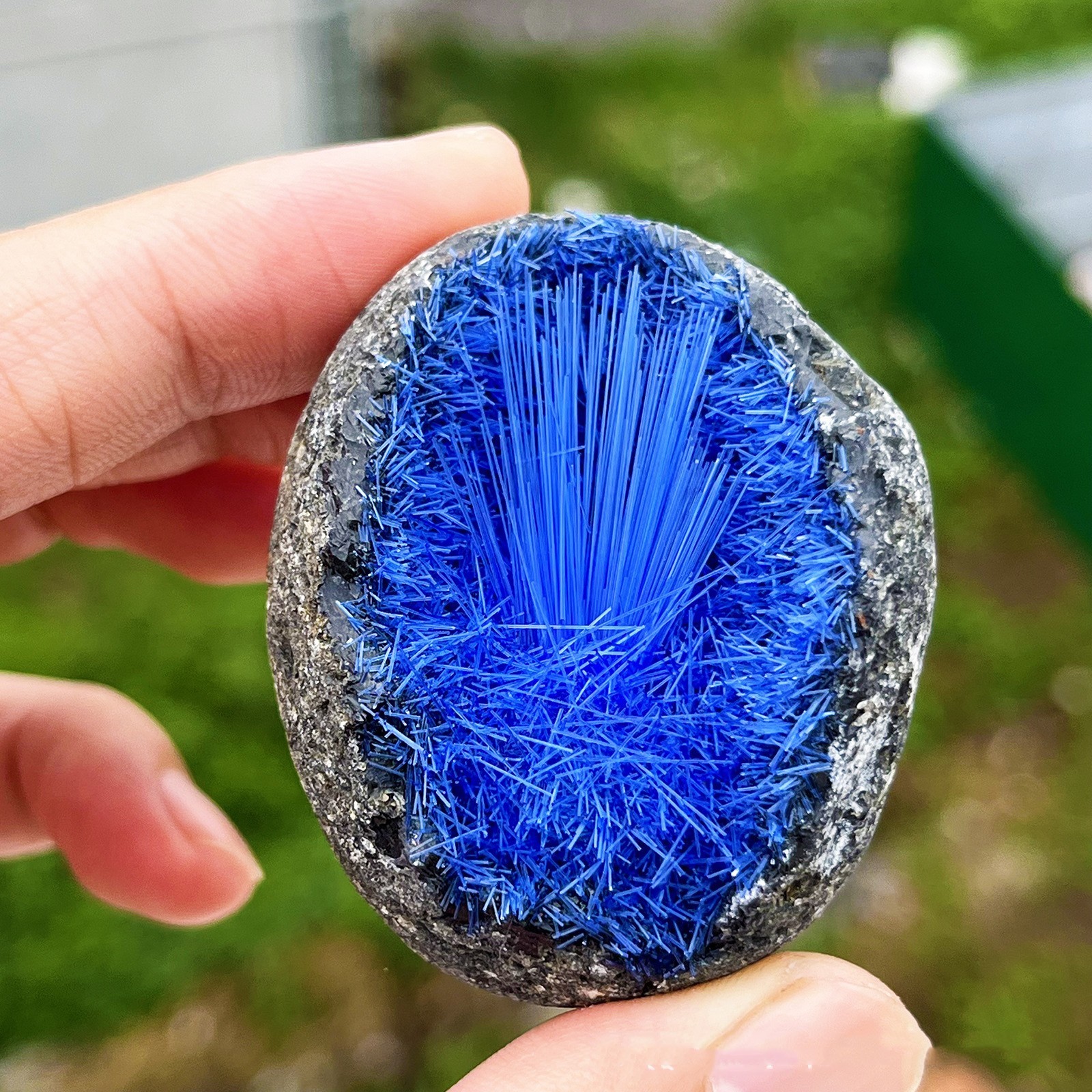 Rare Blue Magnetite Quartz Clusters Rough Stone Goethite Mineral Geode Specimens