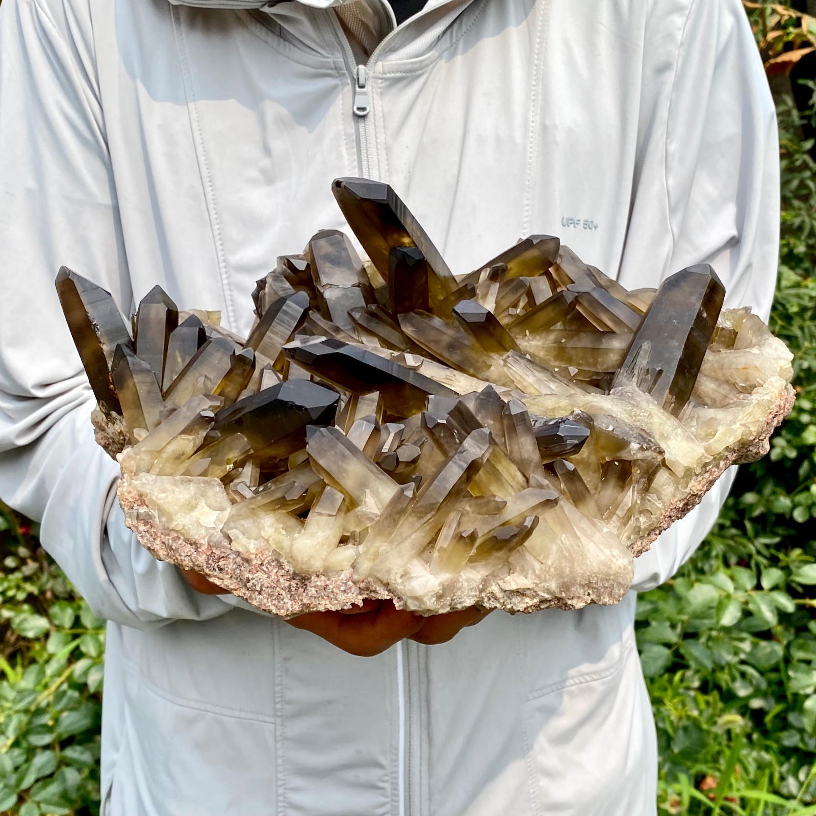 10.5LB New Black Phantom Quartz Crystal Cluster Mineral Specimen Spiritual The