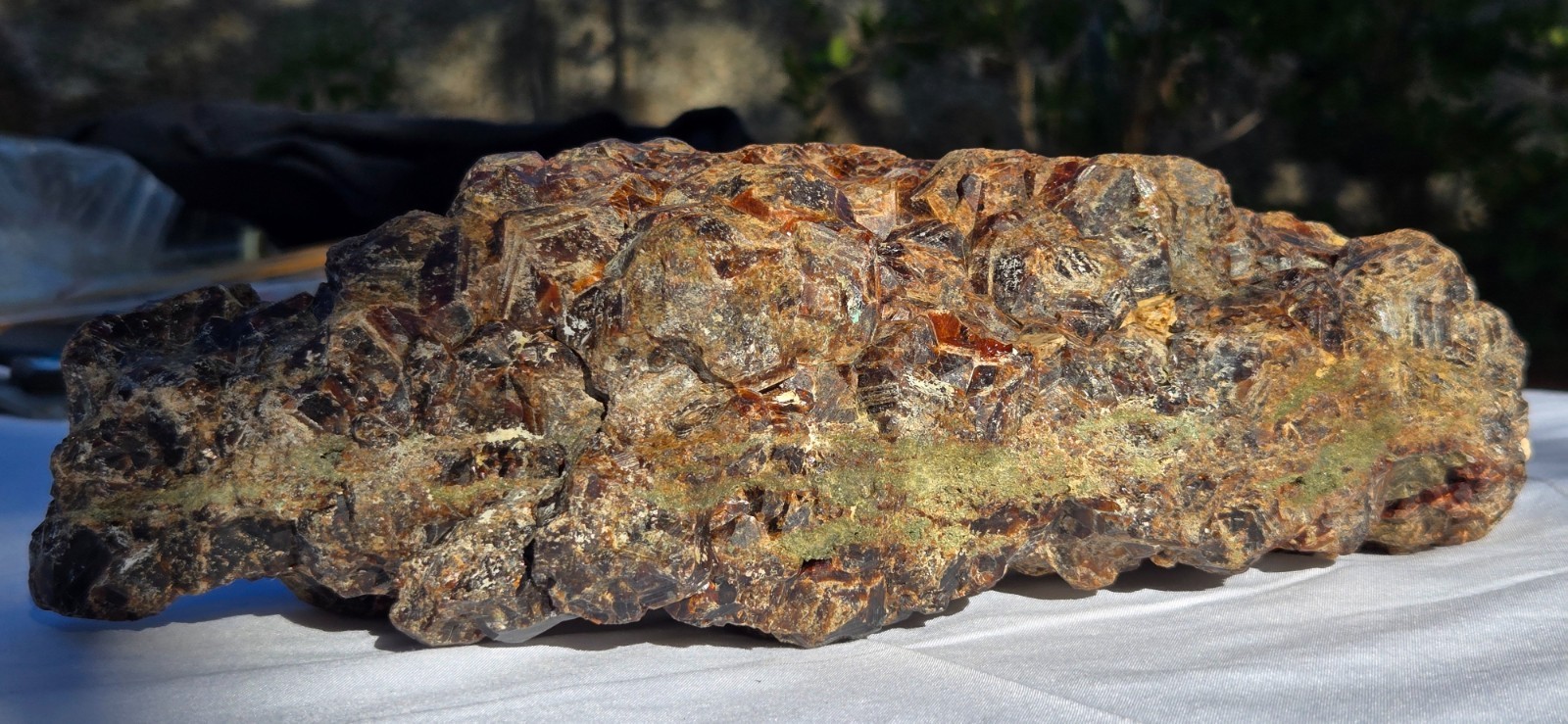 Enormous Andradite Red Orange Garnet Crystal Cluster Display Found in CA 11+ Lbs