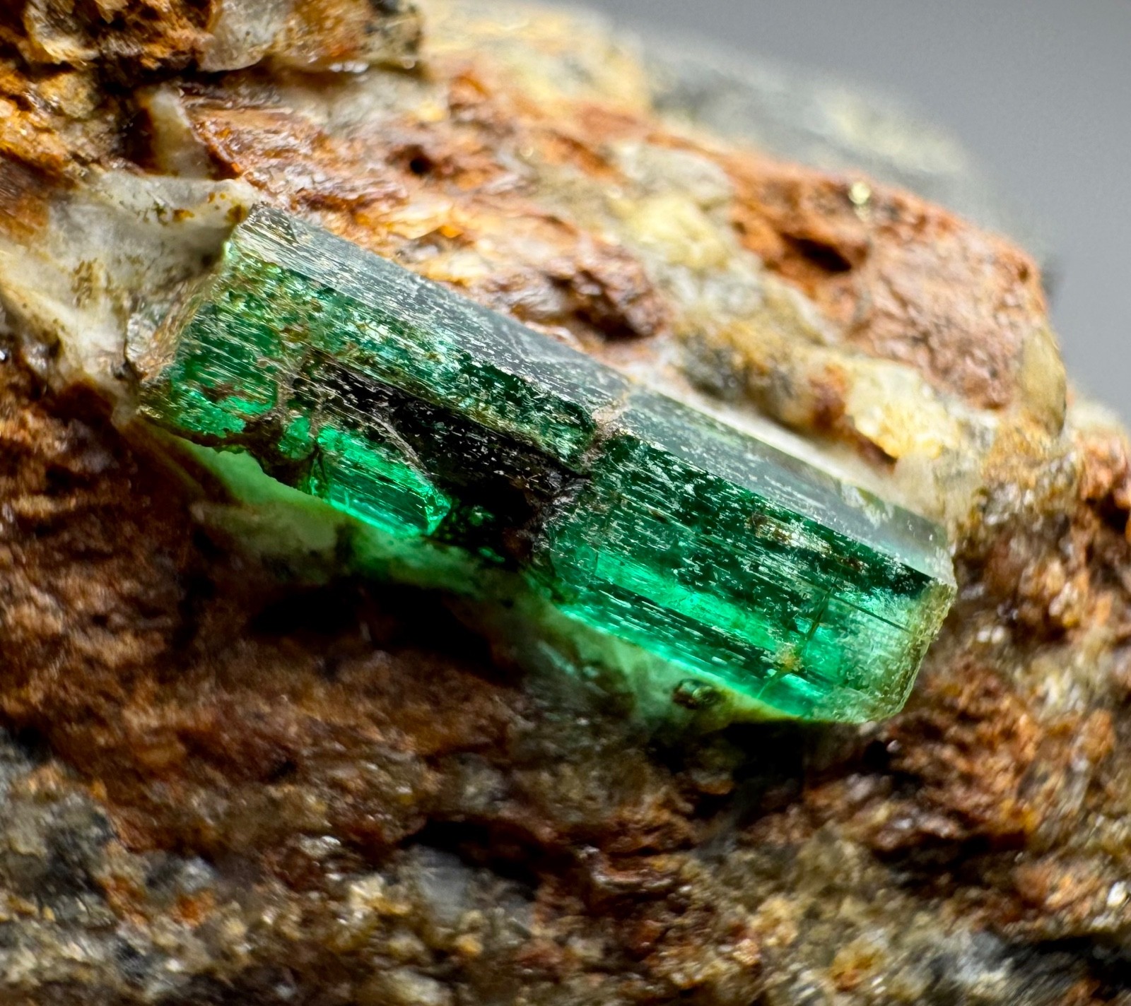 252 Ct Natural Transparent Emerald Crystal On Matrix From Panjshir Afghanistan