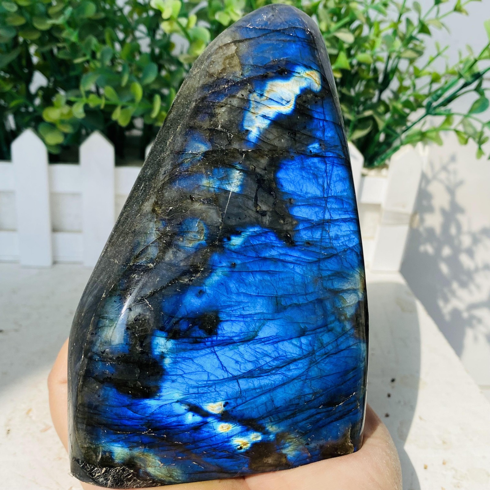 Natural Purple Labradorite Quartz Crystal Freeform Mineral Specimen 1020g