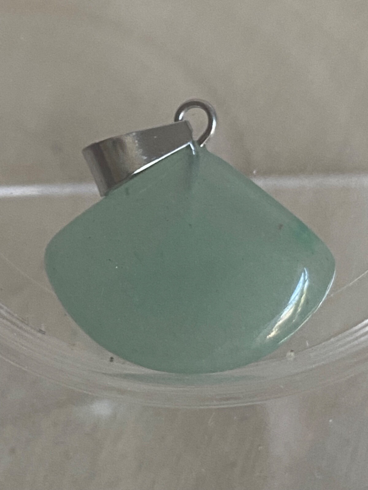 Natural Gemstone Crystal Chakra Fan Shaped Stone Pendant