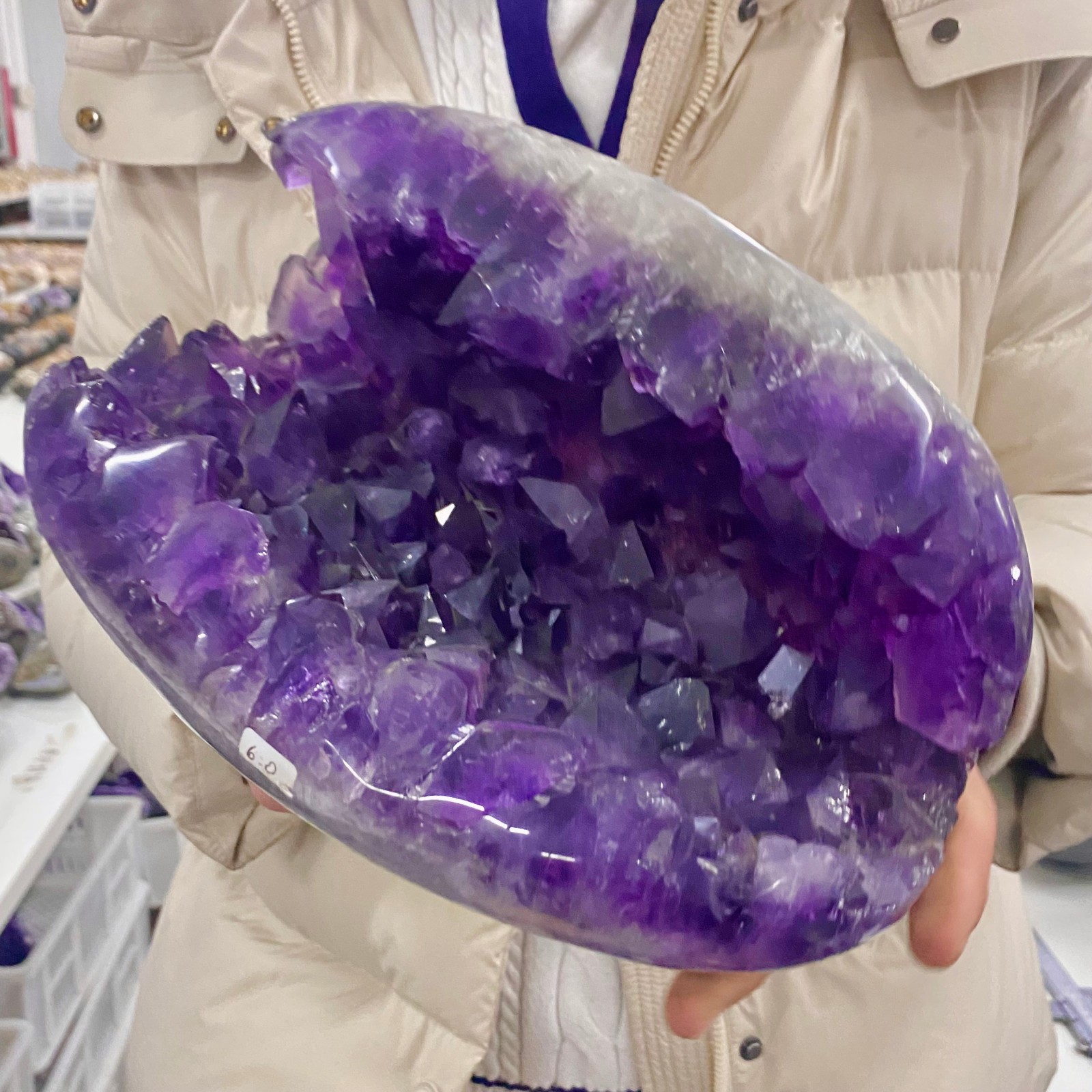 13.22LB Natural Amethyst geode quartz cluster crystal specimen energy healing