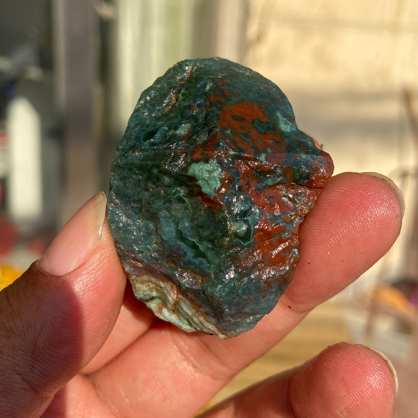 48g Small Colourful Natural Ocean Jasper Rough Crystal Mineral Specimen Healing