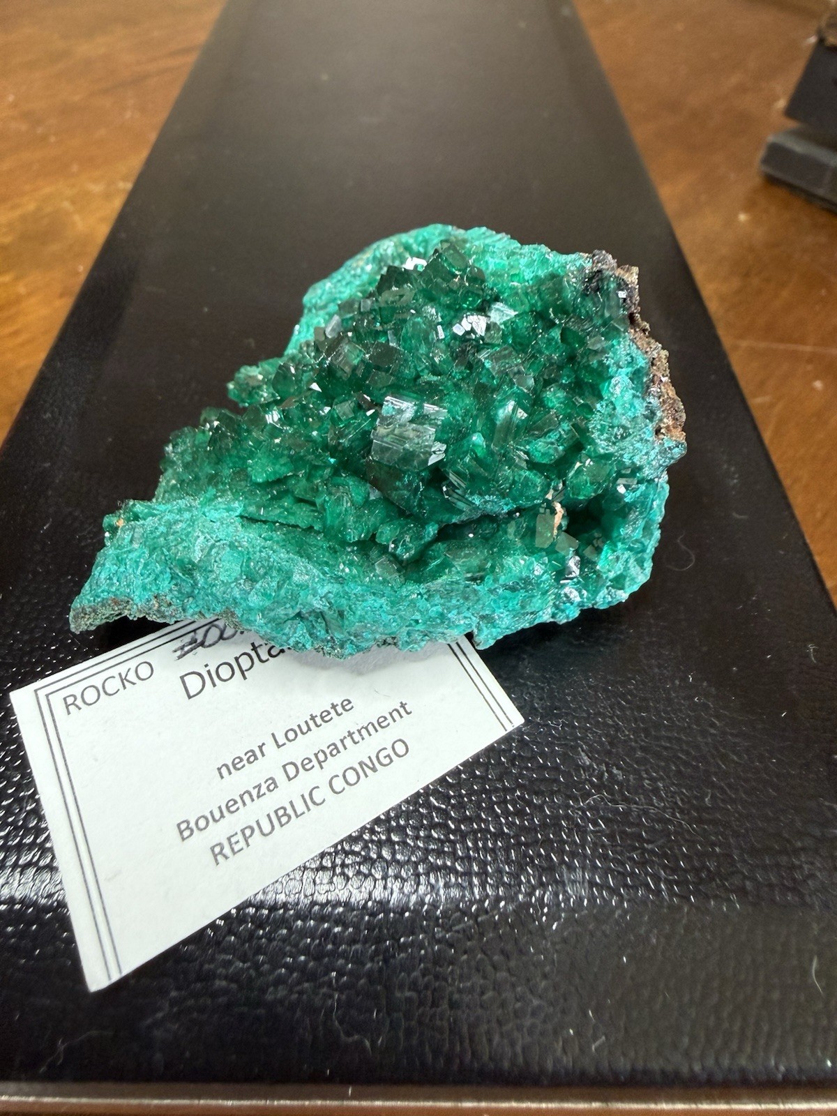 84.7g Gem Dioptase Crystal Cluster Mineral Specimen Bouenza Department, Congo