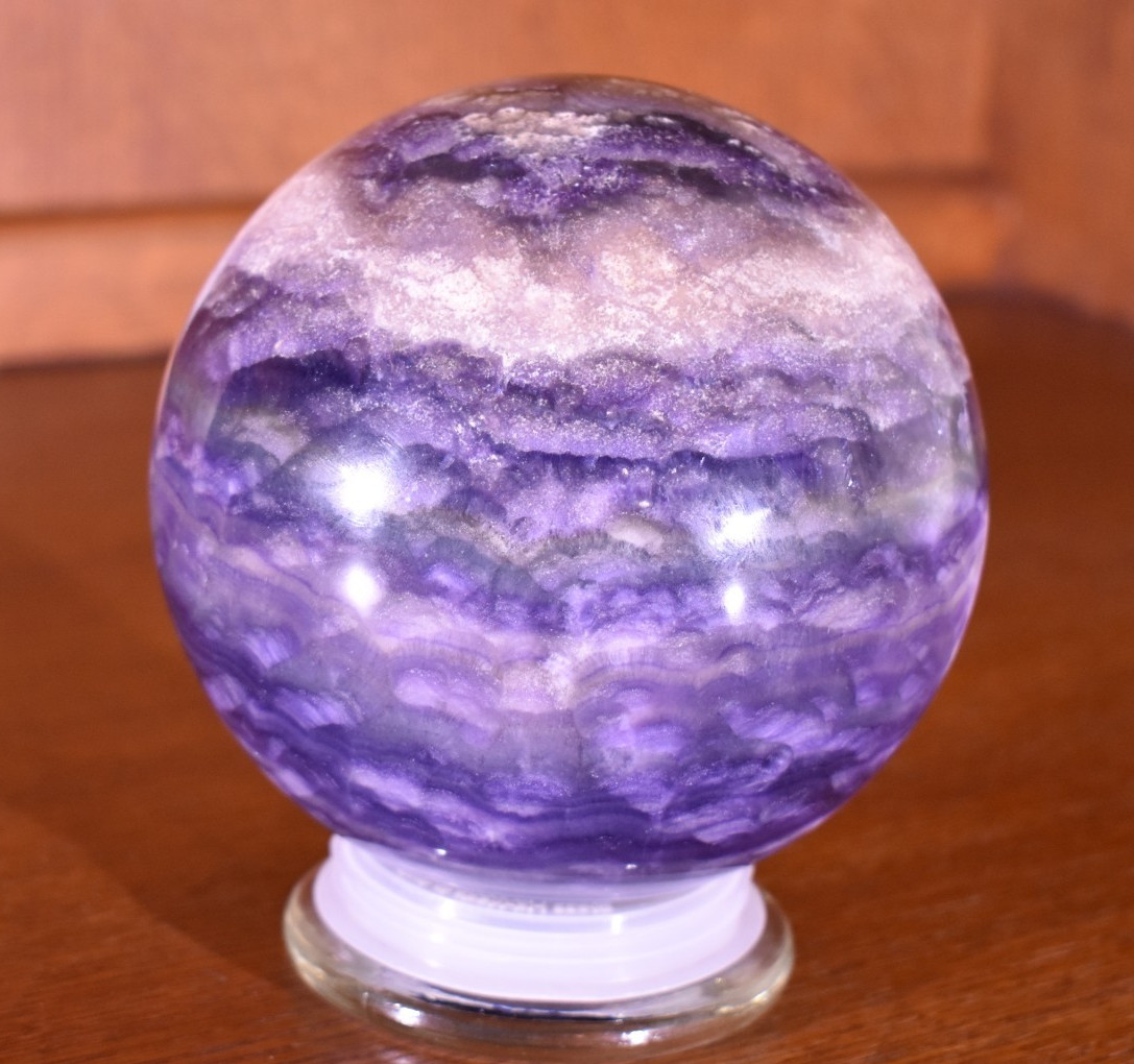 Purple Fluorite sphere 10 lb 8.8 OZ 143 mm