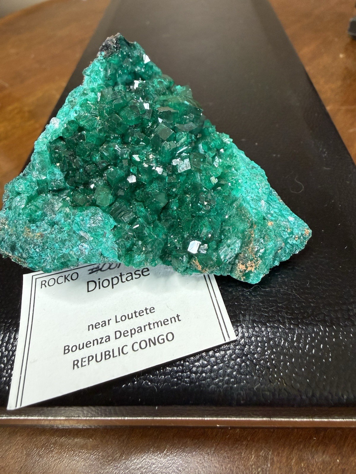 84.7g Gem Dioptase Crystal Cluster Mineral Specimen Bouenza Department, Congo