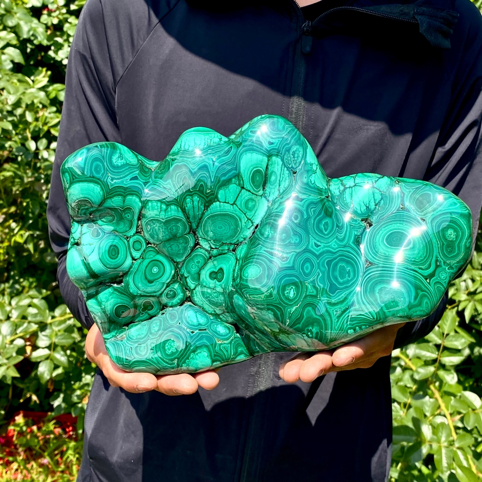 7.6LB Natural Polished Malachite Mineral freeform specimen Reiki Stone Healing
