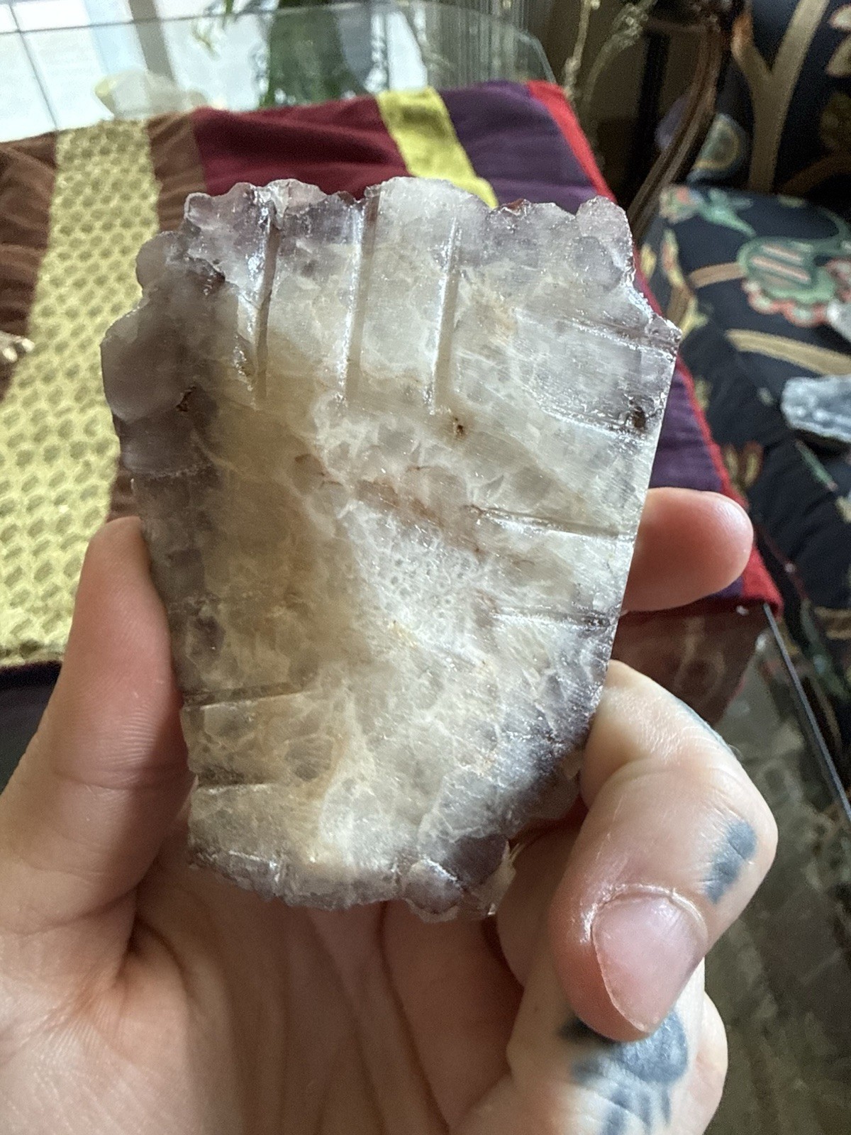 Red Hematite Phantom Quartz Crystal Cluster – Sunset Phantom Quartz