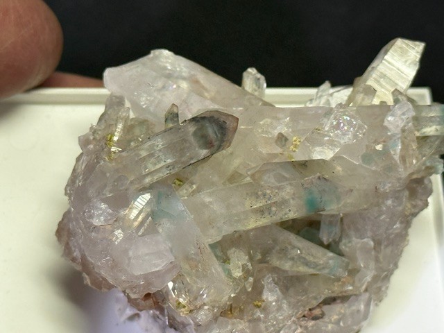 SEE VIDEO: RARE AJOITE INCLUDED QUARTZ CLUSTER, MESSINA MINE ,SOUTH AFRICA