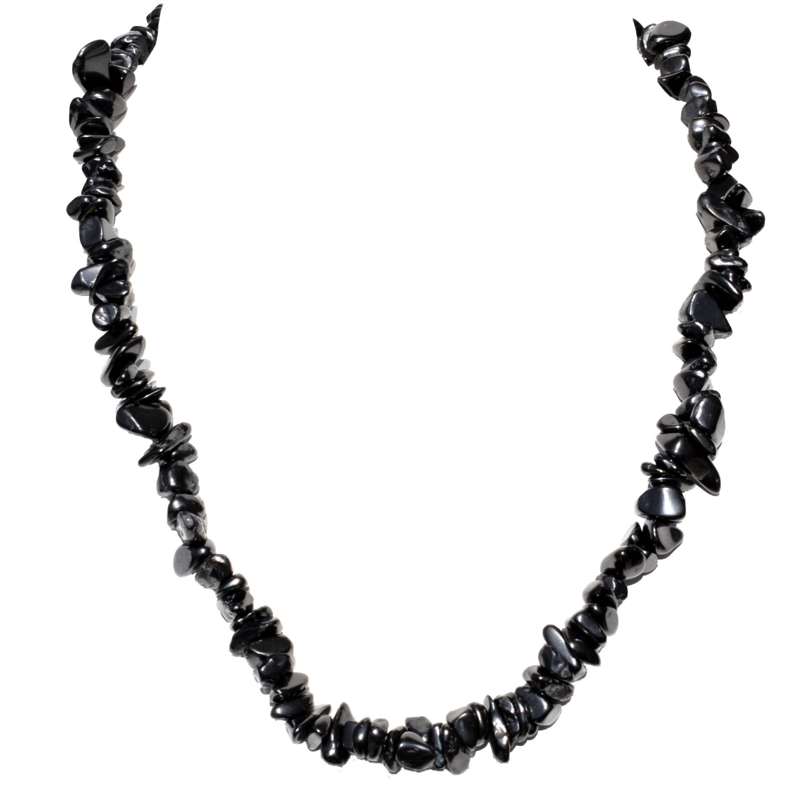 CHARGED Adjustable 17″ – 20″ Natural Shungite Crystal Necklace + Selenite Heart