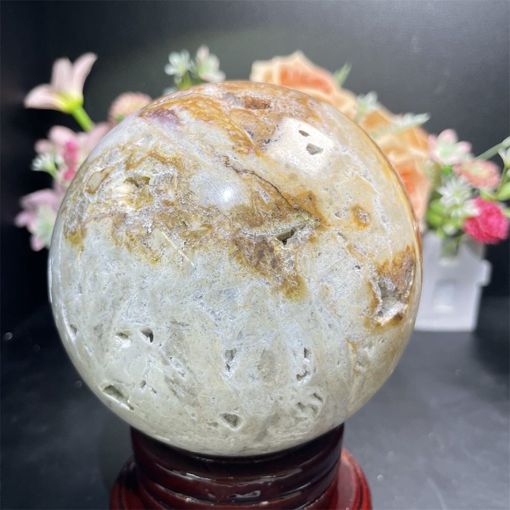 4.3LB 4″ Natural Sphalerite Sphere Ball Crystal Quartz Mineral Reiki Healing
