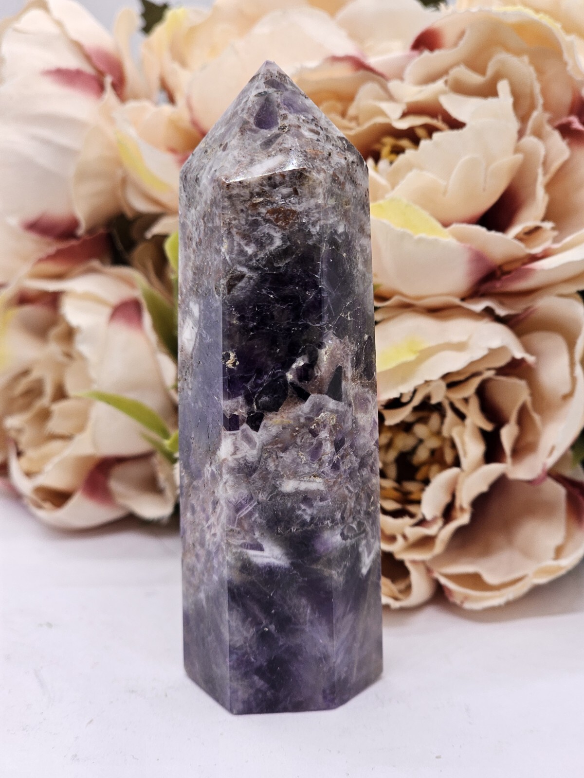✨️SALE✨️ Amethyst Crystal Tower Point (2) Healing 7.8cm 73g Purple Stress Relief