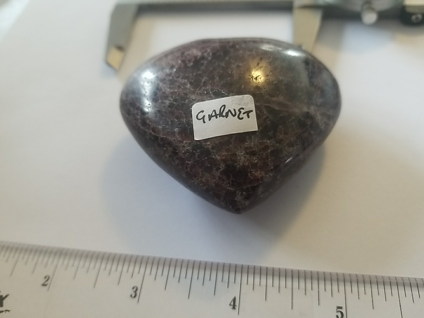 Natural Rare Red Purple Garnet Crystal Heart Stone Mineral Specimen 205g