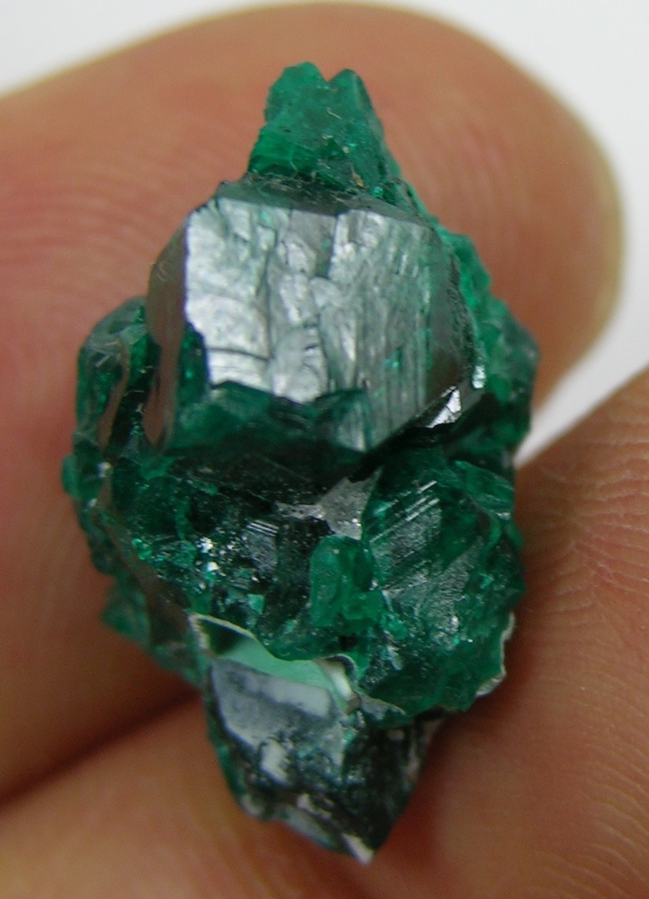 #17 Congo 15.50ct Natural Raw Green Dioptase Crystal Cluster Specimen 3.10g 17mm