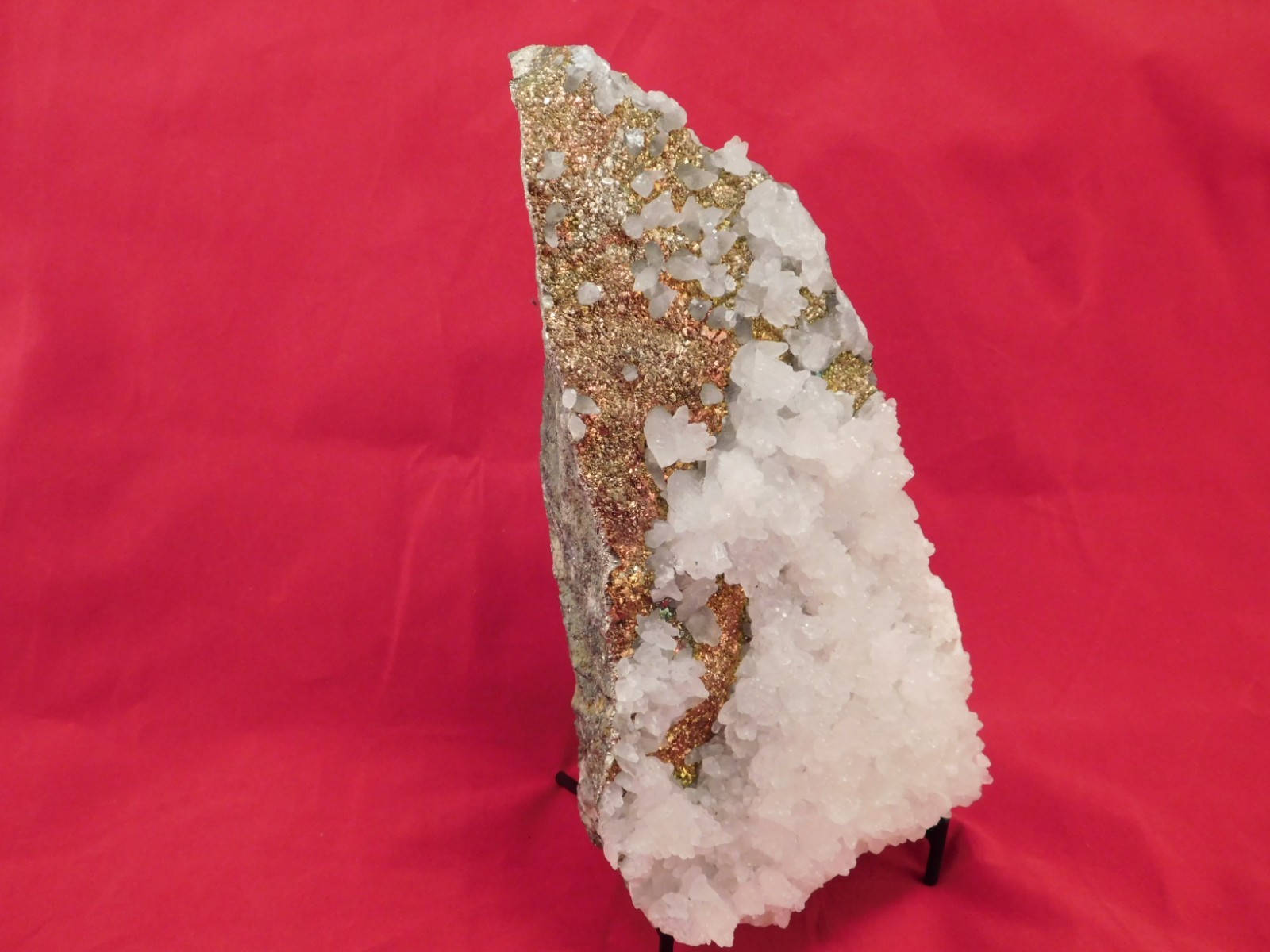 BIG! MARCASITE Crystal Cluster with Fluorescent Calcite Crystals Mexico 2464gr
