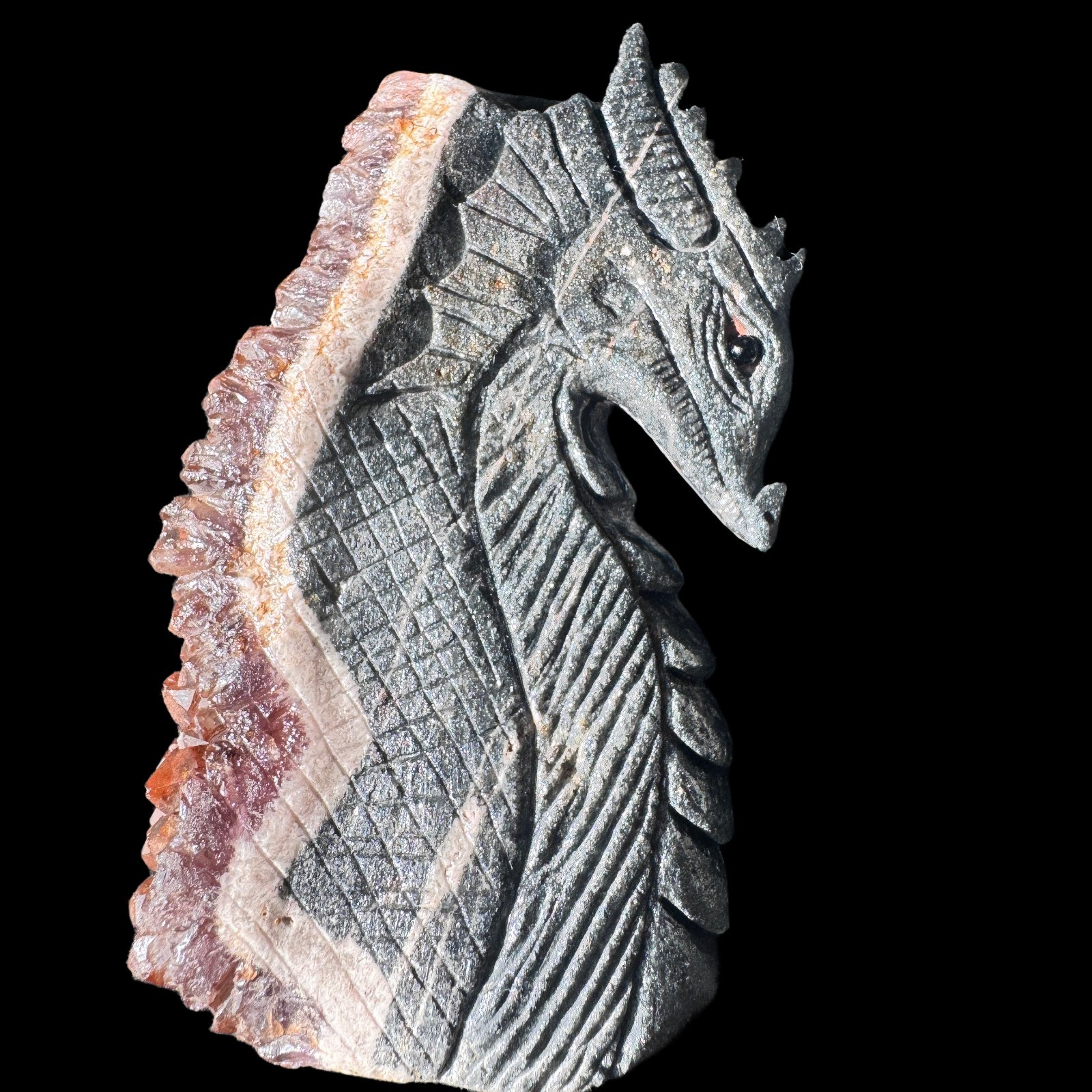 Museum-Grade Hand-Carved Red Crystal Dragon Head – Premier Feng Shui Art Gift