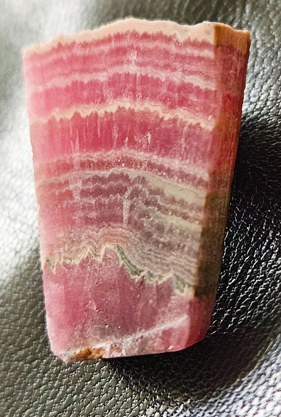 Rhodrochrosite Stalactite “Fan” Slice – Argentina#2