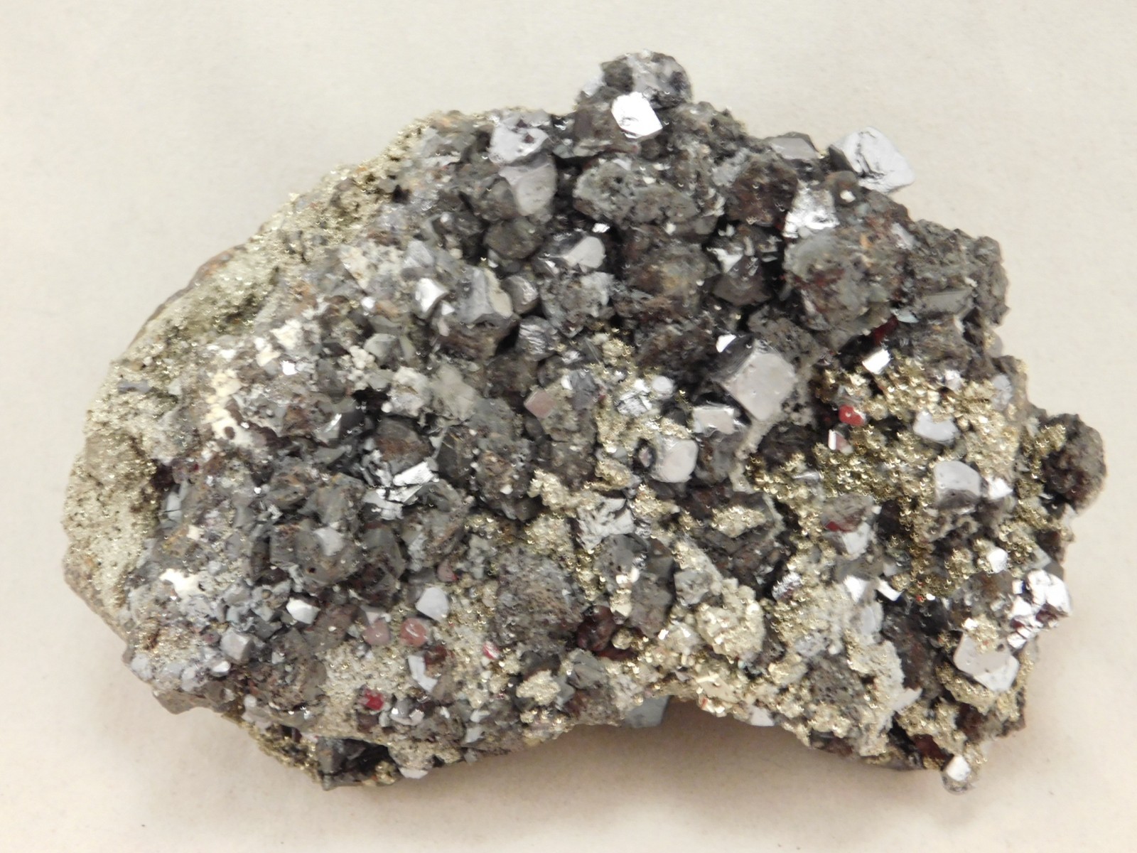 Big! Galena Crystal CUBE Cluster with Druzy PYRITE and Sphalerite Peru 538gr