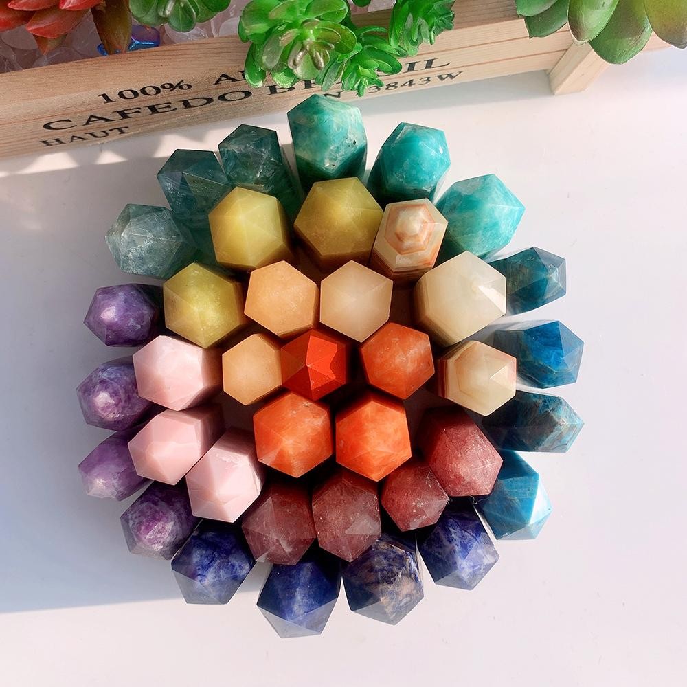 Crystal Point Prism Quartz Tower – 36 Colors Natural Stone Home Decor Wand