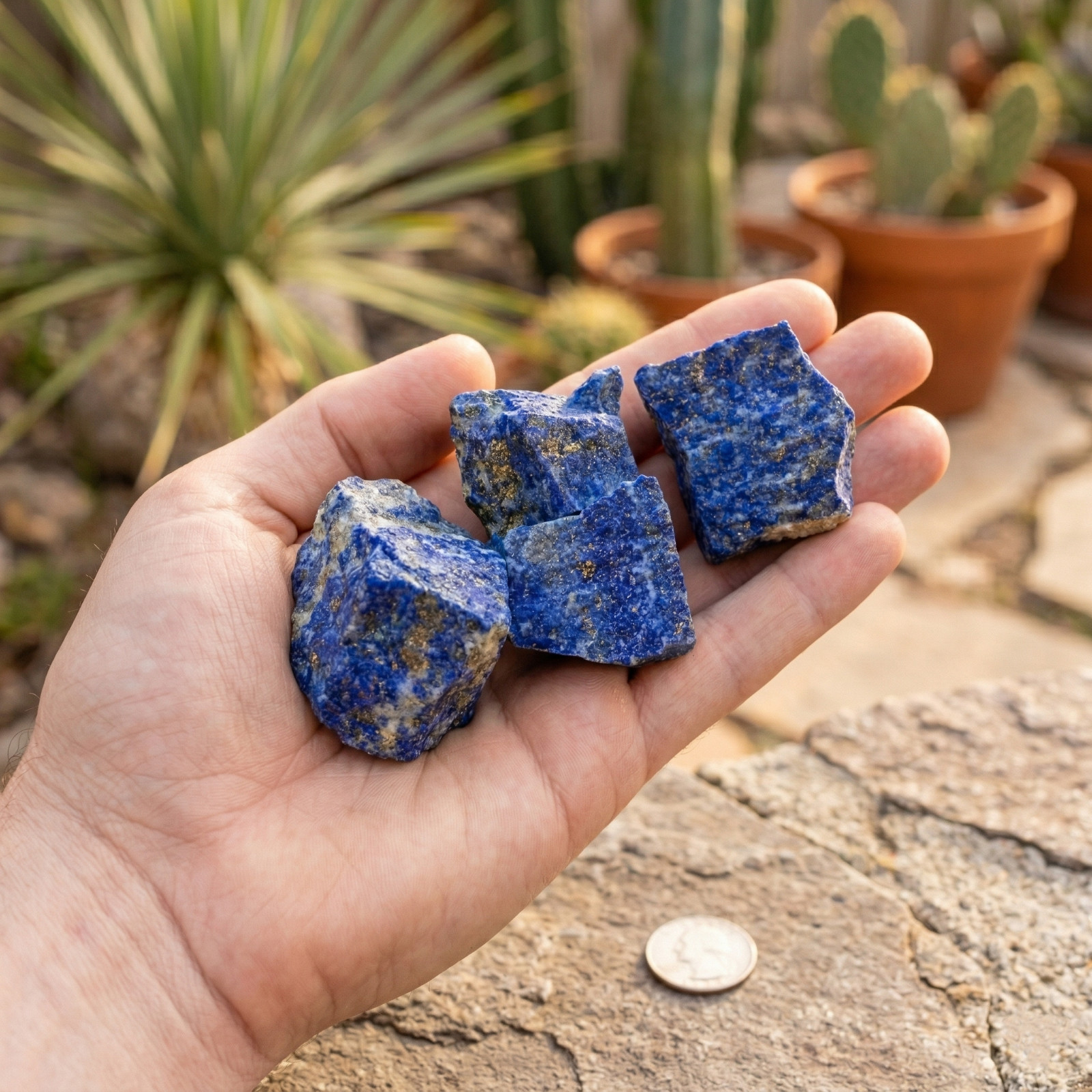 3pcs Natural Raw Lapis Lazuli Crystal Rough Healing Energy Stone Specimens Rocks