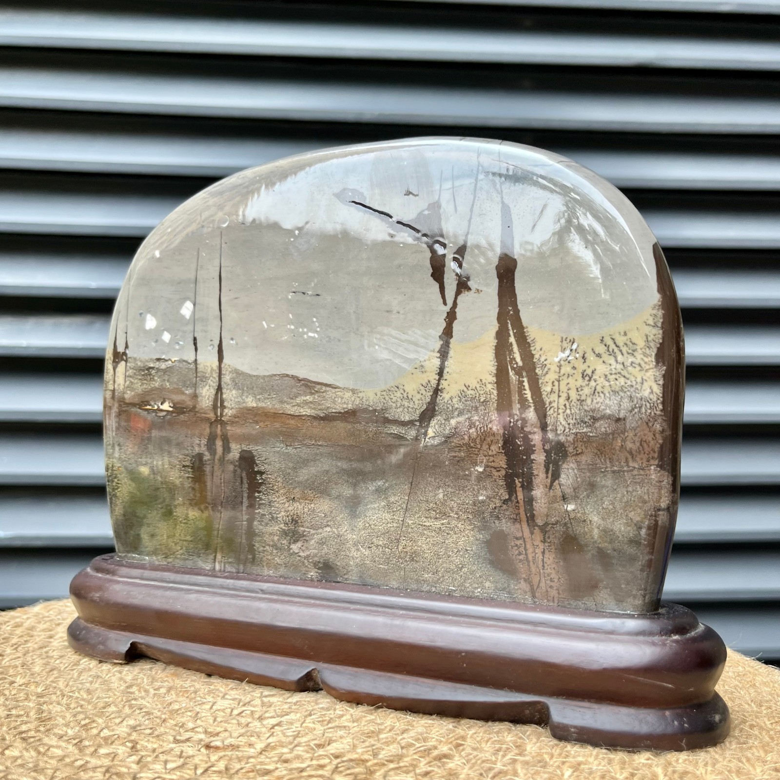 Polished Scenic Stone Natural Pattern Display Art Home Decor 4.7 lb