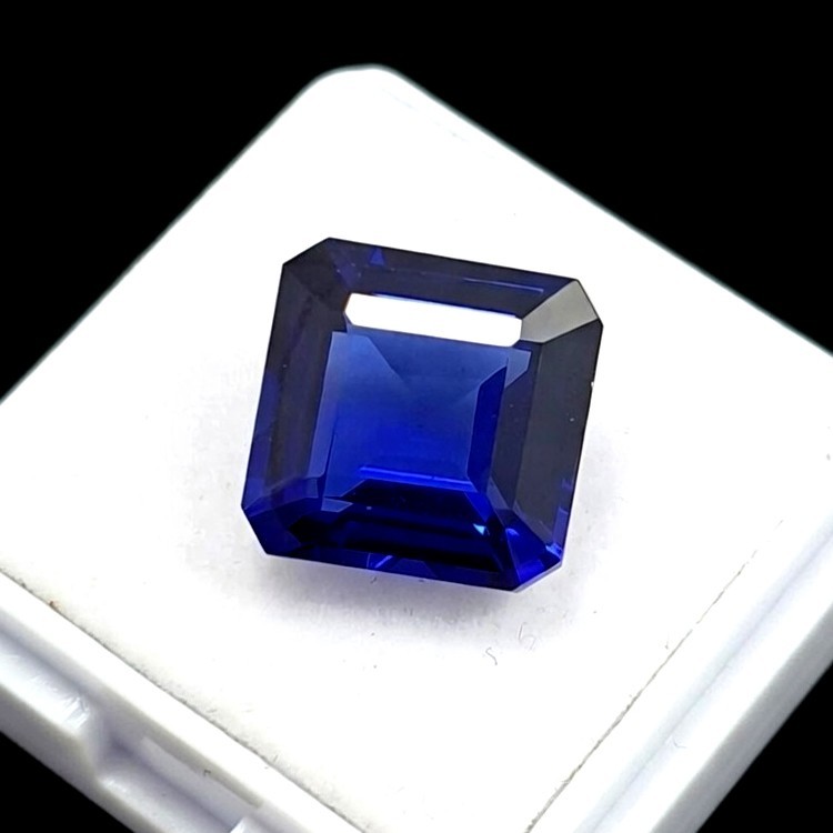 Natural Asscher Cut Kashmiri BLUE Sapphire 9.25 Ct Certified Loose Gemstone