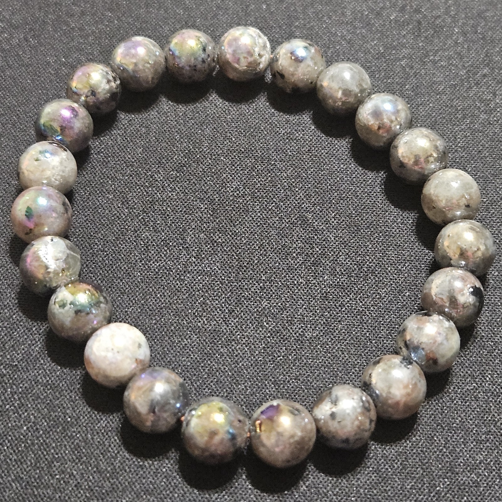 Natural Crystal Bead Stretch Bracelet, Lot Of 4, Gemstones, 8mm